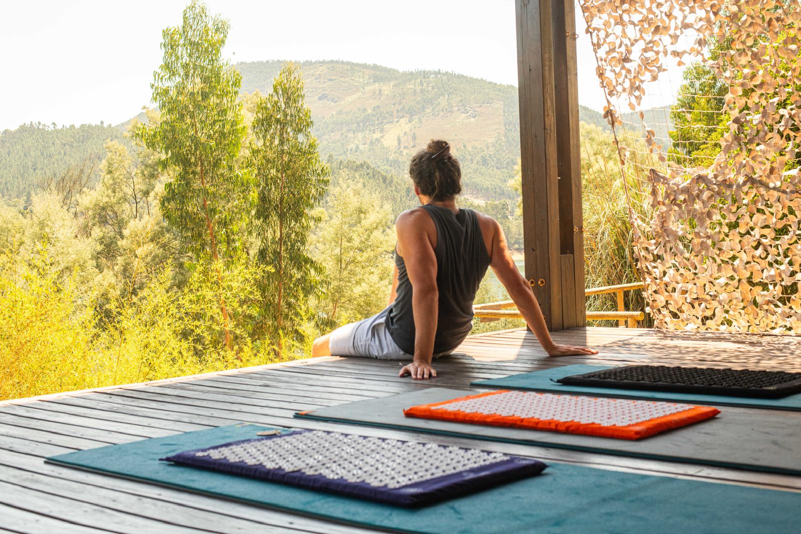 Gareth preparing for the sessions.